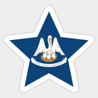 Louisiana State Flag Star Sticker